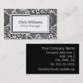 白黒フローラモダンプロフェッショナル 名刺 (正面/裏面)