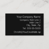 白黒フローラモダンプロフェッショナル 名刺 (裏面)