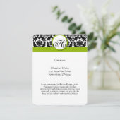 白黒フローラモノグラム方向 エンクロージャーカード (スタンド正面)