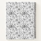 白黒フローラモノグラム ノートブック (裏面)