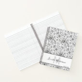 白黒フローラモノグラム ノートブック (内部)