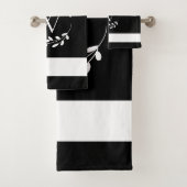 白黒フローラモノグラム バスタオルセット (インサイチュ)