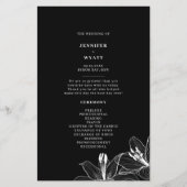 白黒フローラユリ結婚式 プログラム (正面)