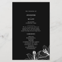 白黒フローラユリ結婚式 プログラム