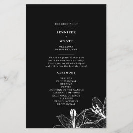 白黒フローラユリ結婚式 プログラム