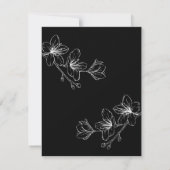 白黒フローララインアートエンクロージャカード サンキューカード (裏面)