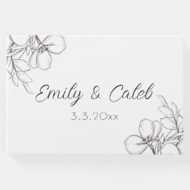 白黒フローララインアー結婚ツ ゲストブック