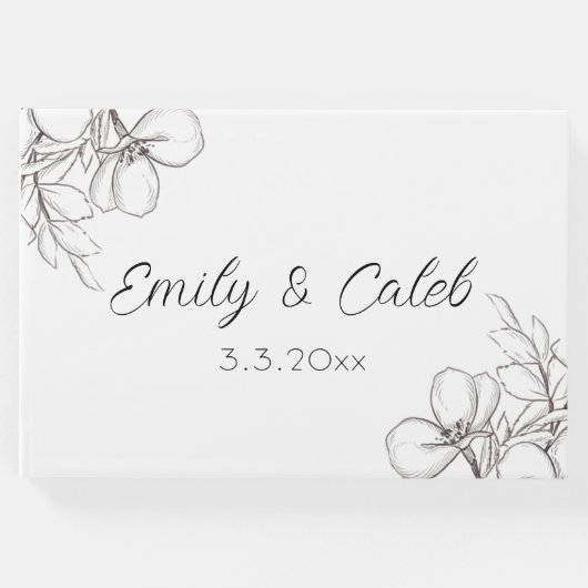 白黒フローララインアー結婚ツ ゲストブック (正面)