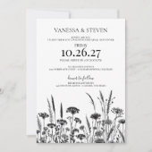 白黒フローラリハーサルディナー 招待状 (正面)