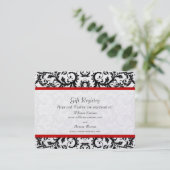 白黒フローラレッドトリムレジス結婚ト エンクロージャーカード (スタンド正面)