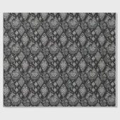 白黒フローラレース ラッピングペーパー (フラット)