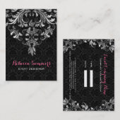 白黒フローラレース 名刺 (正面/裏面)