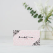 白黒フローラヴィンテージレース 名刺 (スタンド正面)