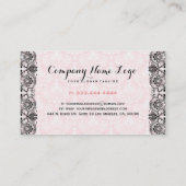 白黒フローラヴィンテージレース 名刺 (裏面)