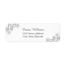 白黒フローラ住所 シール