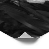 白黒フローラ写真 ポスター (角)