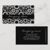 白黒フローラ名刺 名刺 (正面/裏面)
