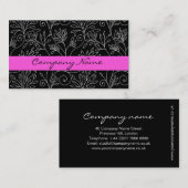 白黒フローラ名刺 名刺 (正面/裏面)