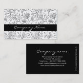 白黒フローラ名刺 名刺 (正面/裏面)