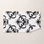 白黒フローラ唐草 バスタオルセット (ハンドタオル)