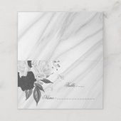 白黒フローラ大理石 プレイスカード (外部開封)