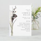 白黒フローラ式結婚プログラム 招待状 (スタンド正面)