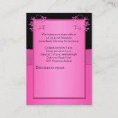 白黒フローラ披露宴カード エンクロージャーカード (裏面)