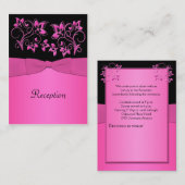 白黒フローラ披露宴カード エンクロージャーカード (正面/裏面)