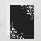 白黒フローラ披露宴招待状 招待状 (裏面)