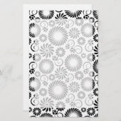 白黒フローラ文房具 便箋 (正面/裏面)