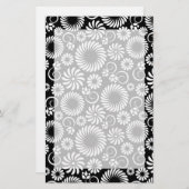 白黒フローラ文房具 便箋 (正面/裏面)