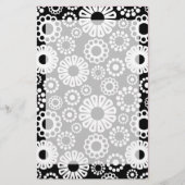 白黒フローラ文房具 便箋 (正面)