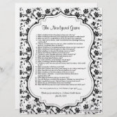 白黒フローラ新着ブライダルシャワーゲーム (正面/裏面)