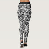 白黒フローラ旋回レギンス レギンス (裏面)