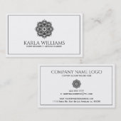 白黒フローラ曼荼羅 名刺 (正面/裏面)