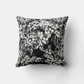 白黒フローラ枕 クッション (裏面)