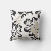 白黒フローラ枕 クッション (裏面)