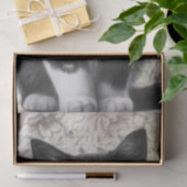 白黒フローラ猫 薄葉紙 (ギフト)