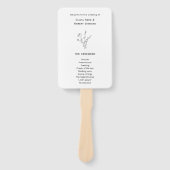 白黒フローラ素朴結婚式 プログラムハン ハンドファン (正面)