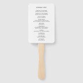 白黒フローラ素朴結婚式 プログラムハン ハンドファン (裏面)