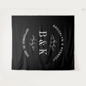 白黒フローラ結婚のカップル名 タペストリー (正面(横))