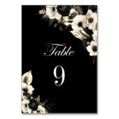 白黒フローラ結婚のテーブル番号 テーブルナンバー (正面)