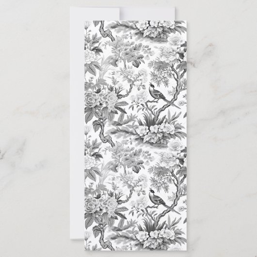 白黒フローラ結婚のメニューカード (裏面)