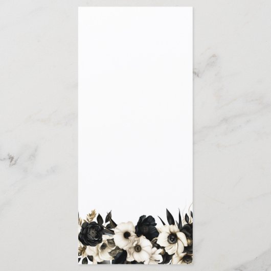 白黒フローラ結婚のメニュー メニュー (裏面)