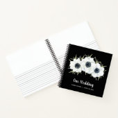 白黒フローラ結婚ズゲストブック ノートブック (内部)