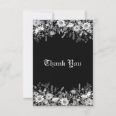 白黒フローラ結婚ズ サンキューカード (正面)