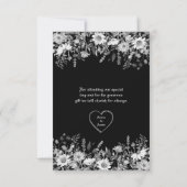 白黒フローラ結婚ズ サンキューカード (裏面)