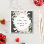 白黒フローラ結婚ズ スタンダードカクテルナプキン (インサイチュ)