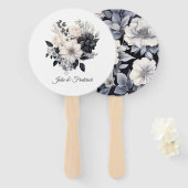 白黒フローラ結婚ズ ハンドファン (正面&裏面)