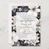 白黒フローラ結婚ズ 招待状 (正面)